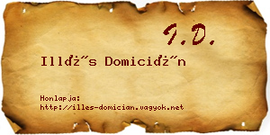 Illés Domicián névjegykártya
